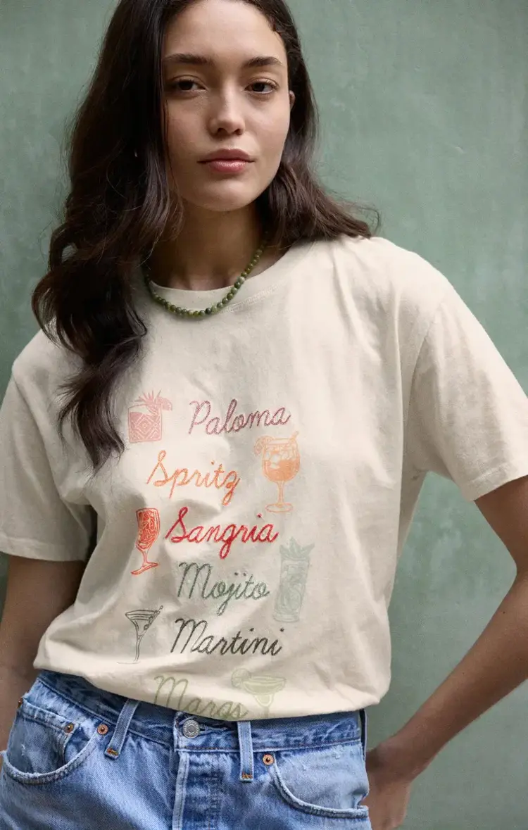 ZSupply Cocktails Boyfriend Tee Sea Salt