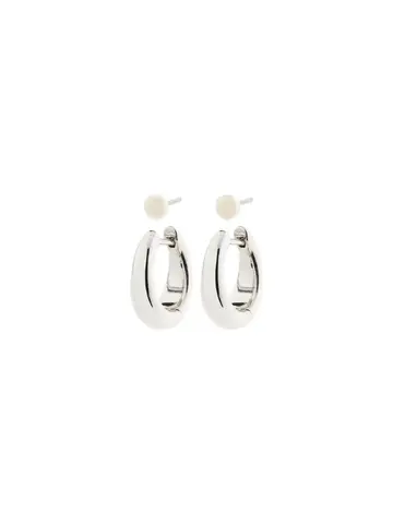 Pilgrim Jewellery STARLIGHT Earrings 2 in 1 Silver