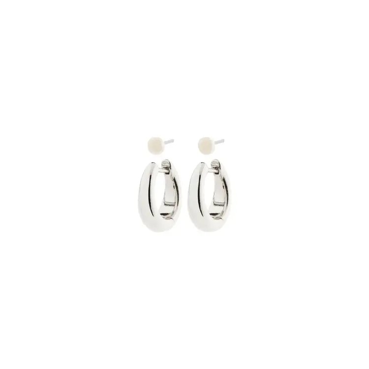 Pilgrim Jewellery STARLIGHT Earrings 2 in 1 Silver