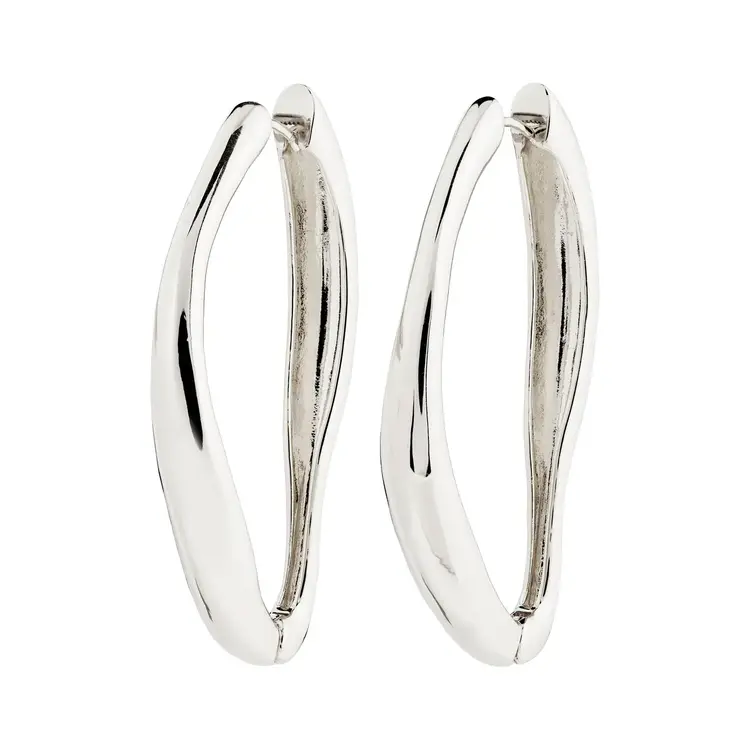 Pilgrim Jewellery DUNE Hoop Earrings Silver