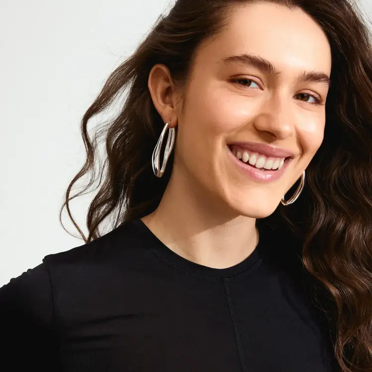 Pilgrim Jewellery DUNE Hoop Earrings Silver