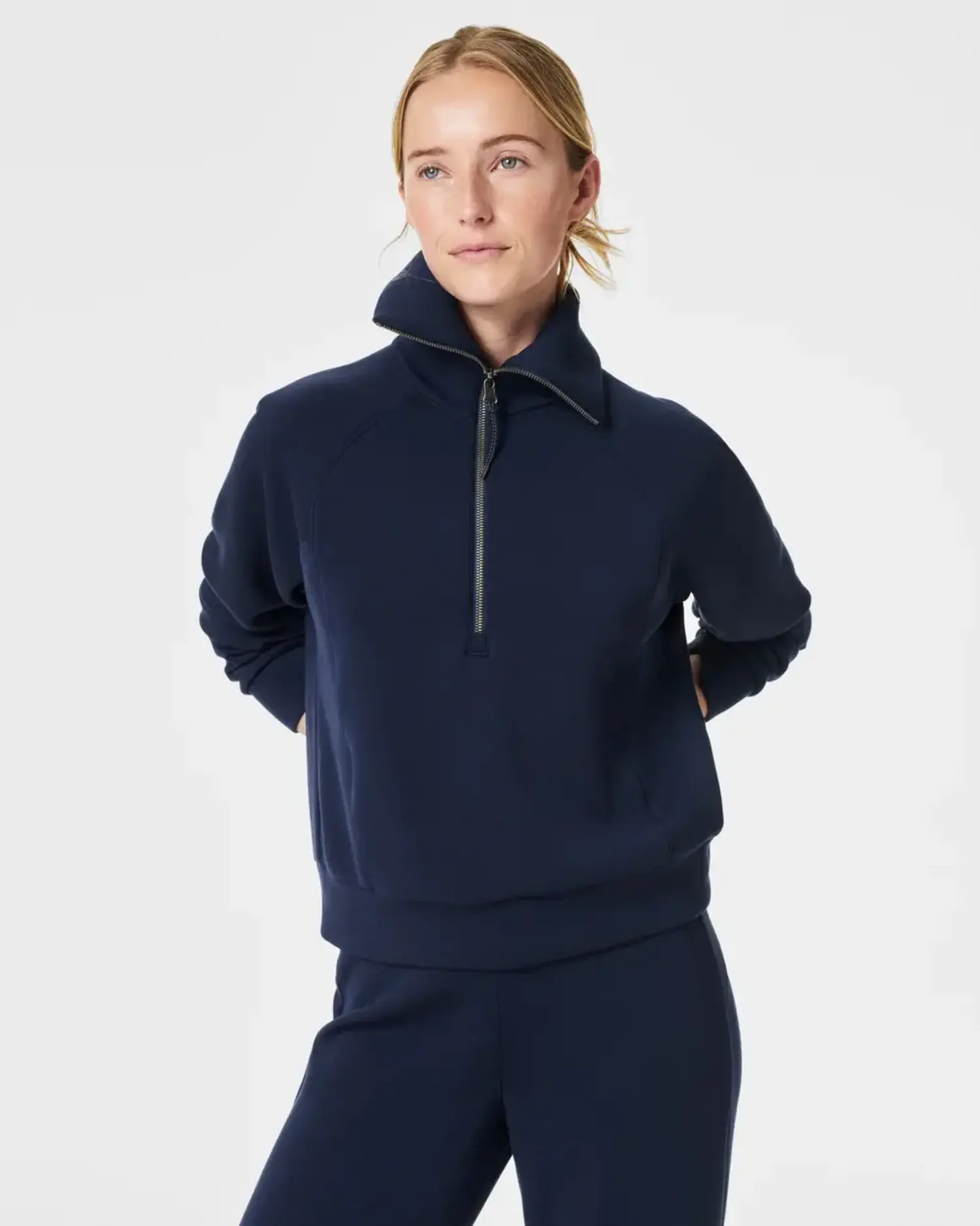 Spanx | AirEssentials Half Zip Timeless Navy - Tryst Boutique