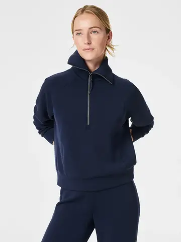 Spanx AirEssentials Half Zip Timeless Navy