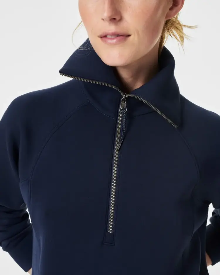 Spanx AirEssentials Half Zip Timeless Navy