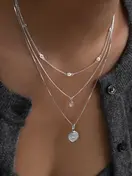 Leah Alexandra | Sofia Slice Moonstone Necklace Silver Leah Alexandra | Sofia Slice Moonstone Necklace Silver