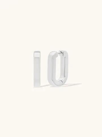 Leah Alexandra U-Link Hoops Silver