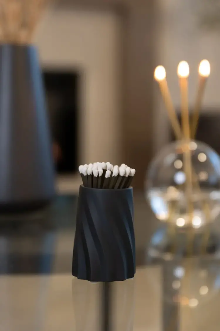 Everlasting Candle Company Black Concrete Match Set