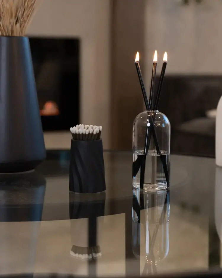 Everlasting Candle Company Black Concrete Match Set