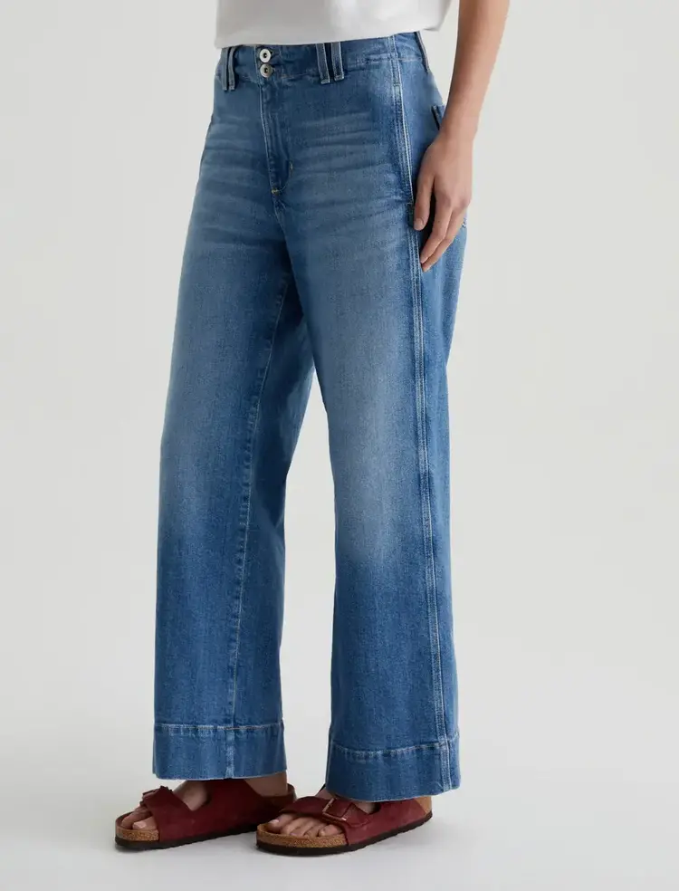 AG Denim Natasha Mid Rise Crop Iris