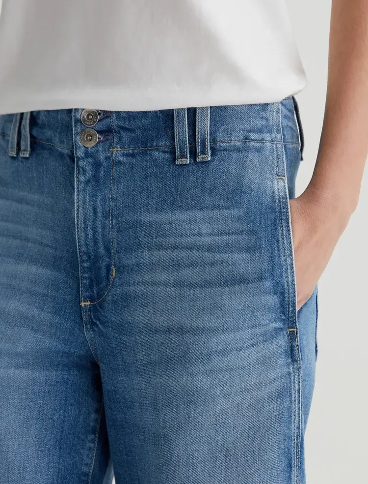 AG Denim Natasha Mid Rise Crop Iris