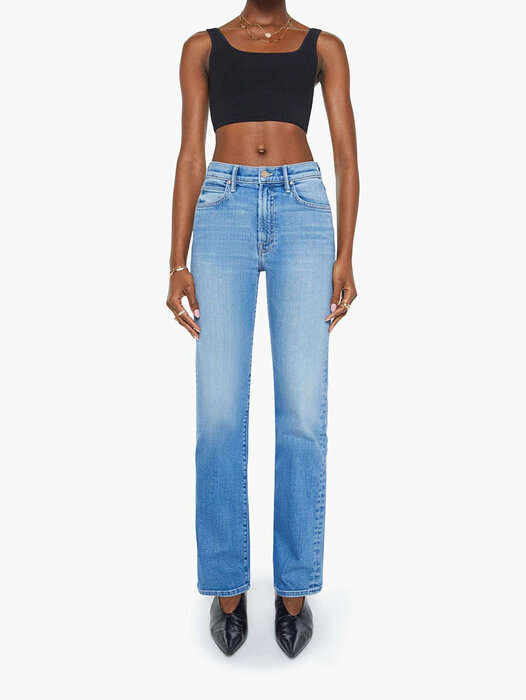 パンツ MOTHER Women Straight Pants 10937 259CO ISW BLUE Mother Jeans The Hustler Roller Heel Cuff Fray | TheDoubleF