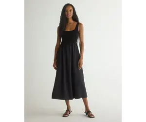Bella Dahl Sleeveless Knit Combo Dress S / Black
