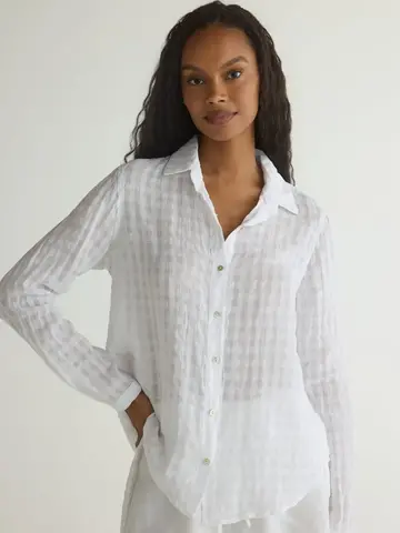 Bella Dahl Clean Front Button Down White