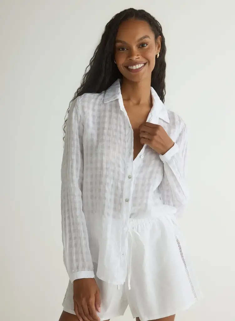 Bella Dahl Clean Front Button Down White
