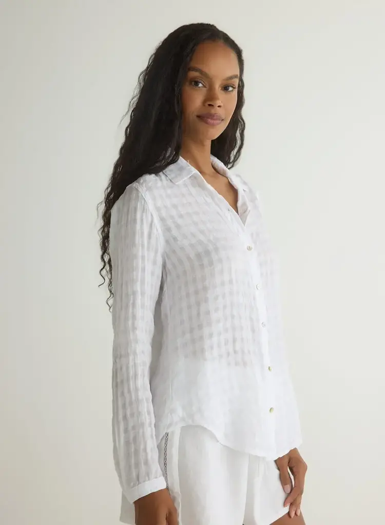 Bella Dahl Clean Front Button Down White