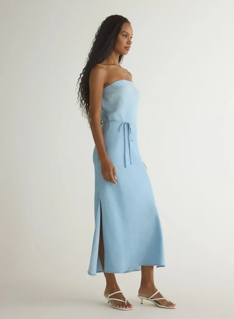 Bella Dahl Strapless Maxi Dress Light Riviera Wash