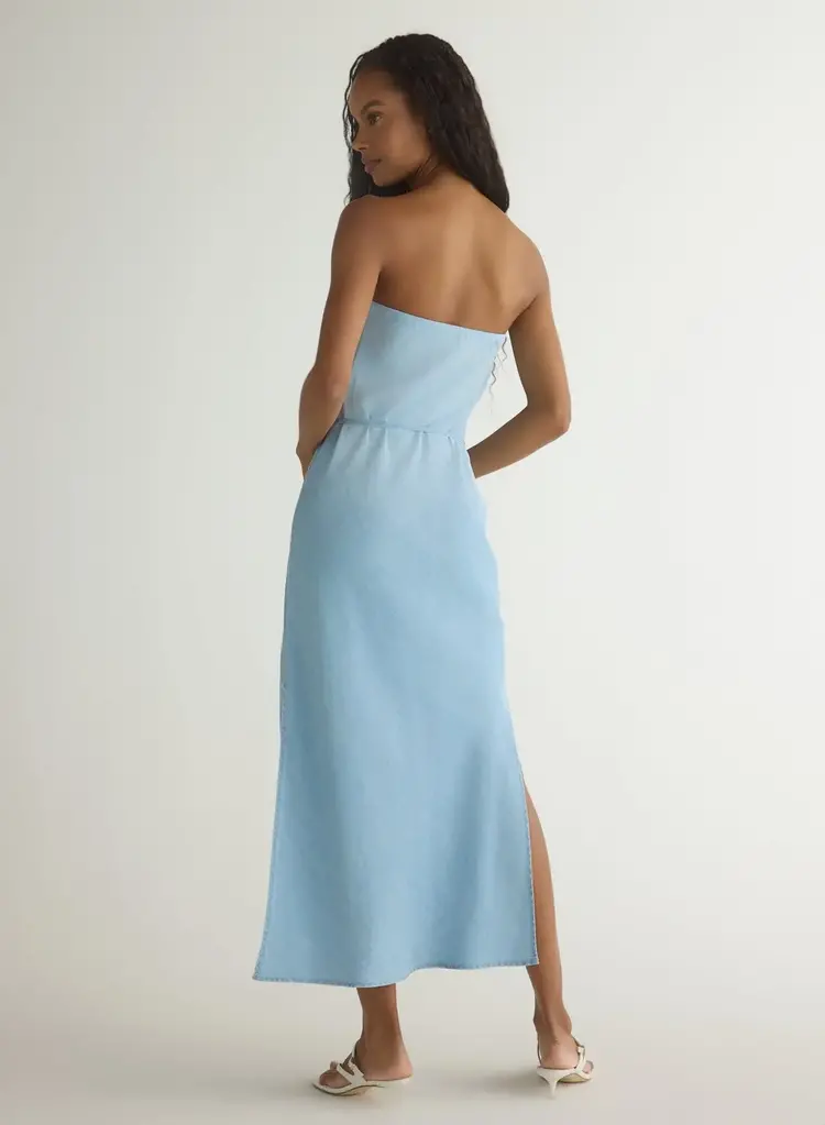 Bella Dahl Strapless Maxi Dress Light Riviera Wash