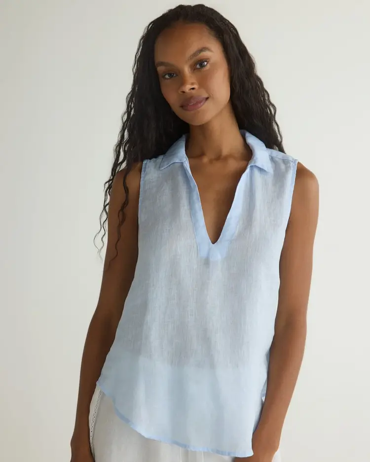 Bella Dahl Sleeveless Pullover Blue Periwinkle