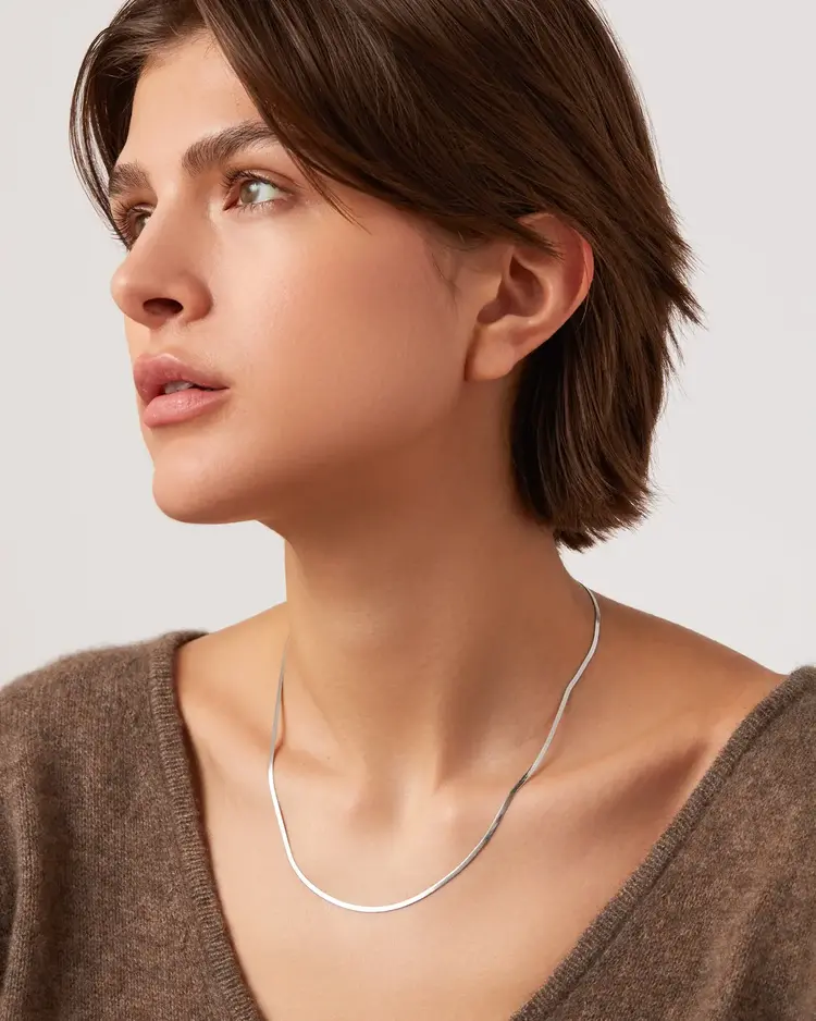 Jenny Bird Zeina Slim Chain Platinum