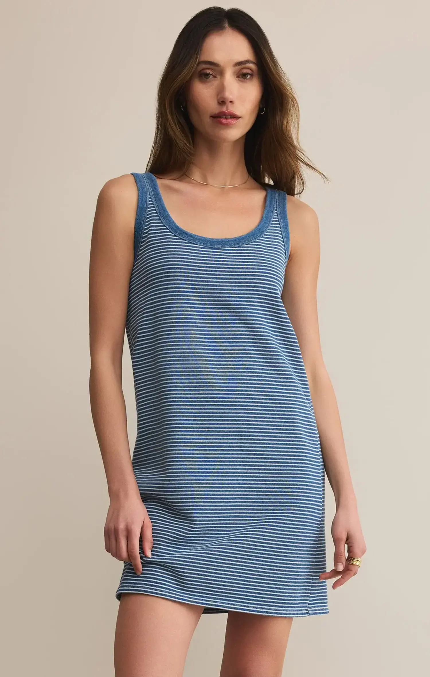 Z Supply | Mathis Striped Mini Dress Vin. Indigo - Tryst Boutique