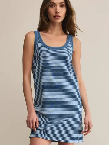 ZSupply Mathis Striped Mini Dress Vin. Indigo