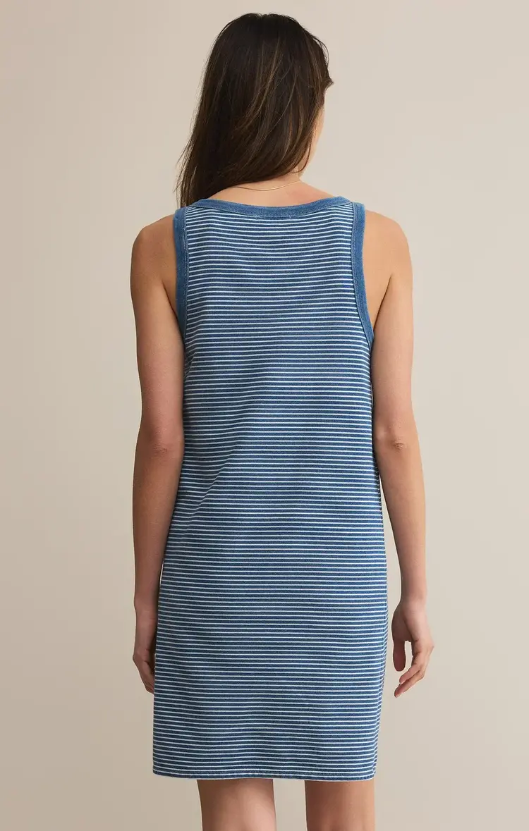 ZSupply Mathis Striped Mini Dress Vin. Indigo
