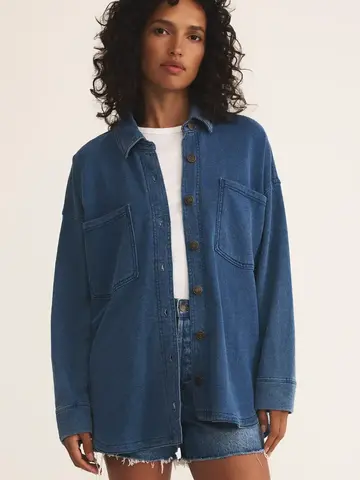 ZSupply All Day Knit Jacket Indigo