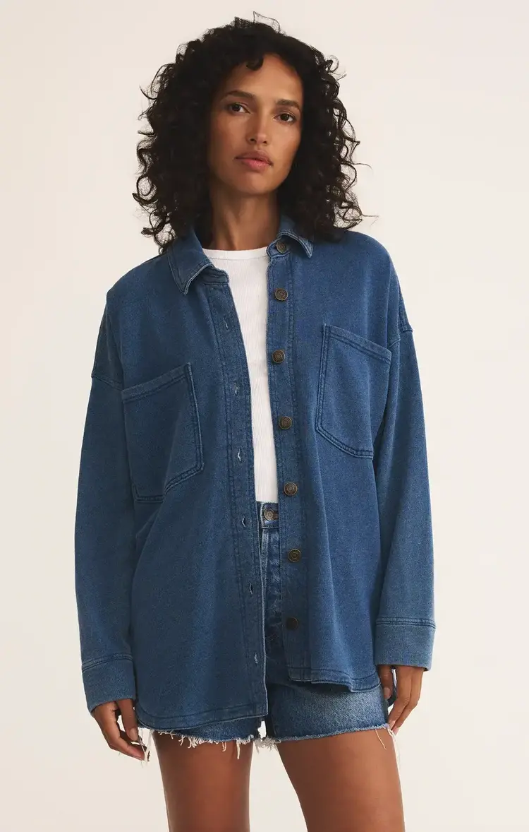 ZSupply All Day Knit Jacket Indigo