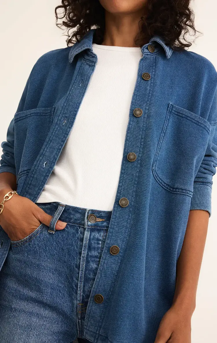 ZSupply All Day Knit Jacket Indigo