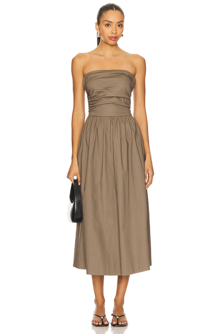 Pistola Florence Strappy Back Dress Driftwood