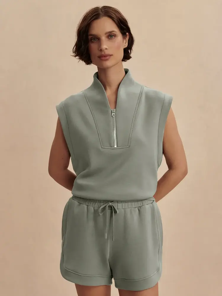 Varley Loretta Half Zip Shadow