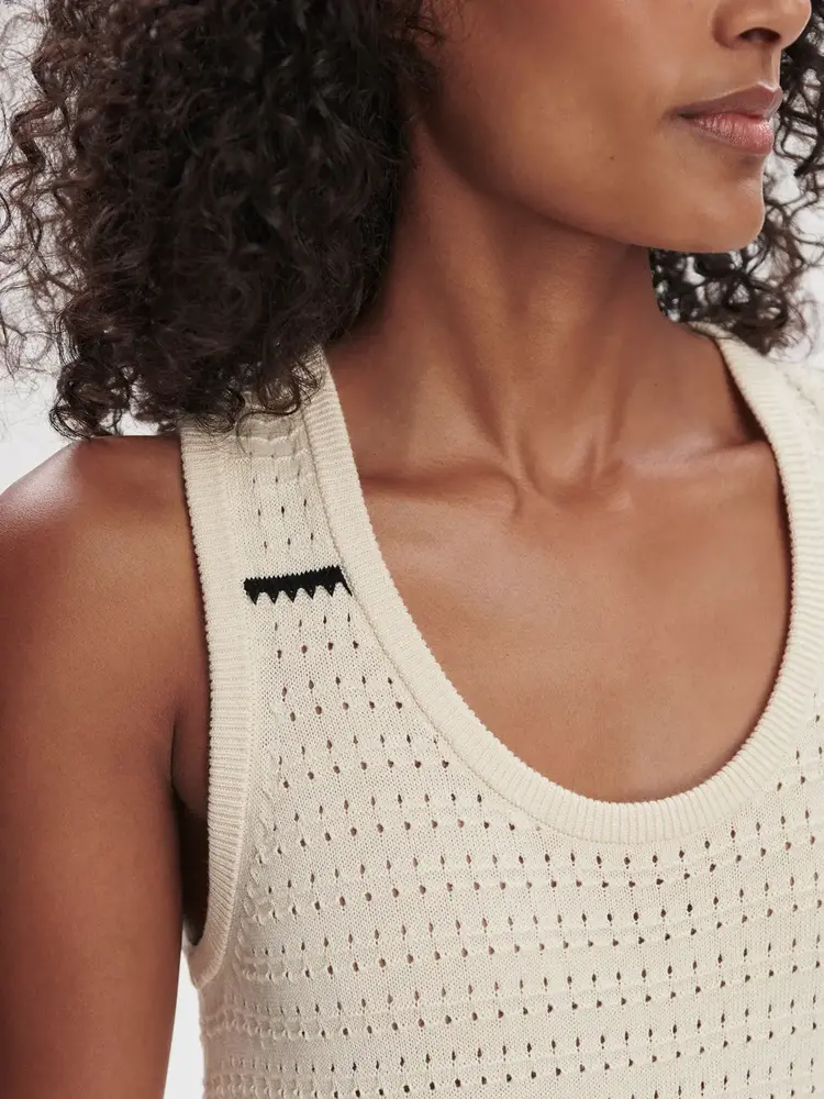 Varley Scott Scoop Neck Midi Dress Birch