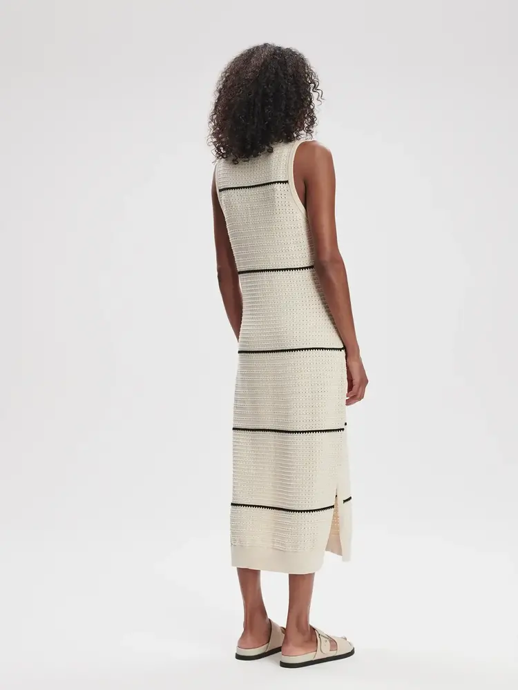 Varley Scott Scoop Neck Midi Dress Birch