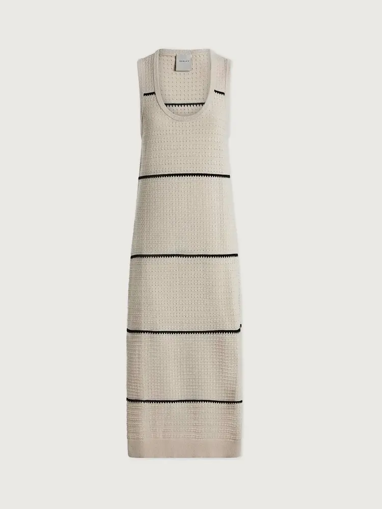Varley Scott Scoop Neck Midi Dress Birch