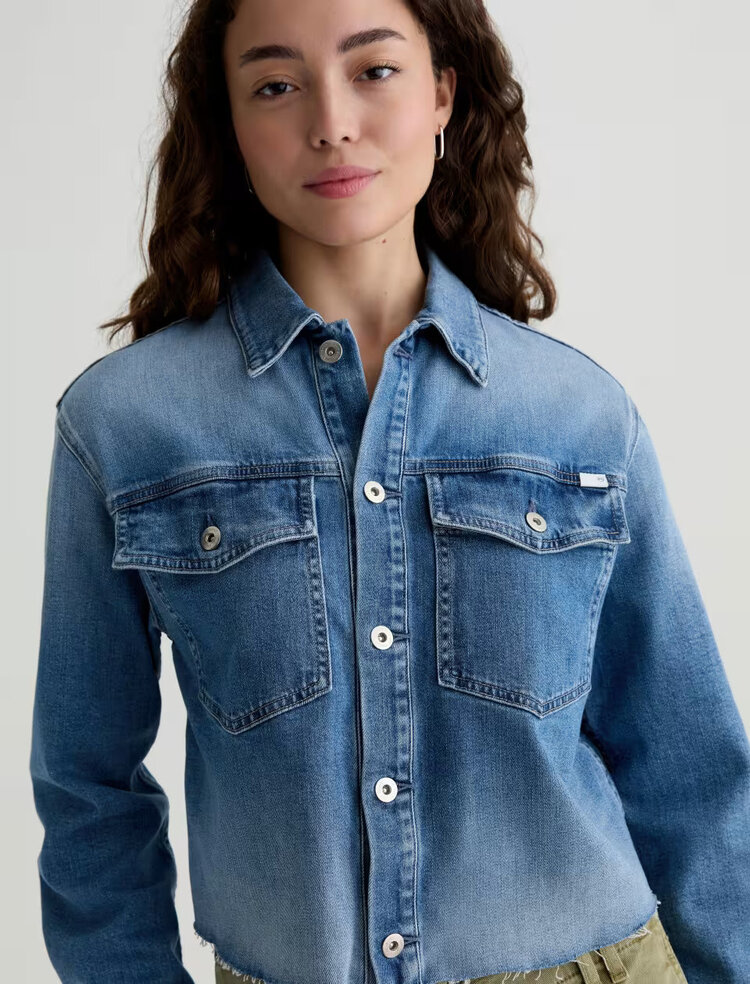 AG Denim Valleta Utility Shirt Jacket Abyss