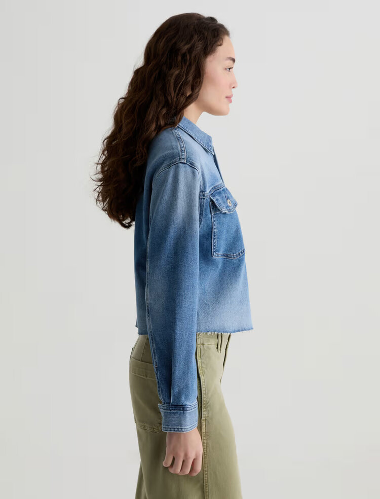 AG Denim Valleta Utility Shirt Jacket Abyss