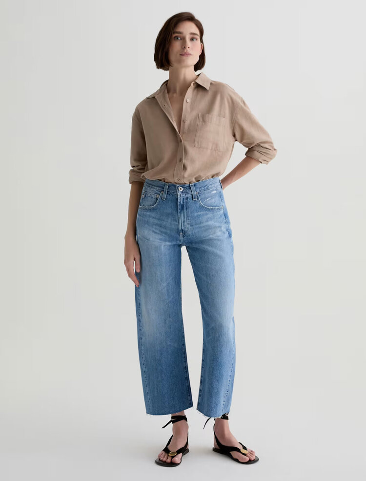 AG Denim Hattie Crop HR Barrel 17 Years Divergent