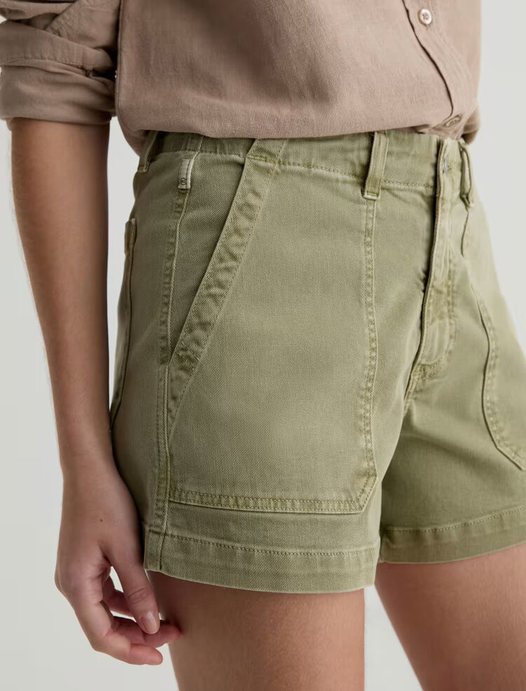 AG Denim Analeigh High Rise Short Sulfur Basil BSIL