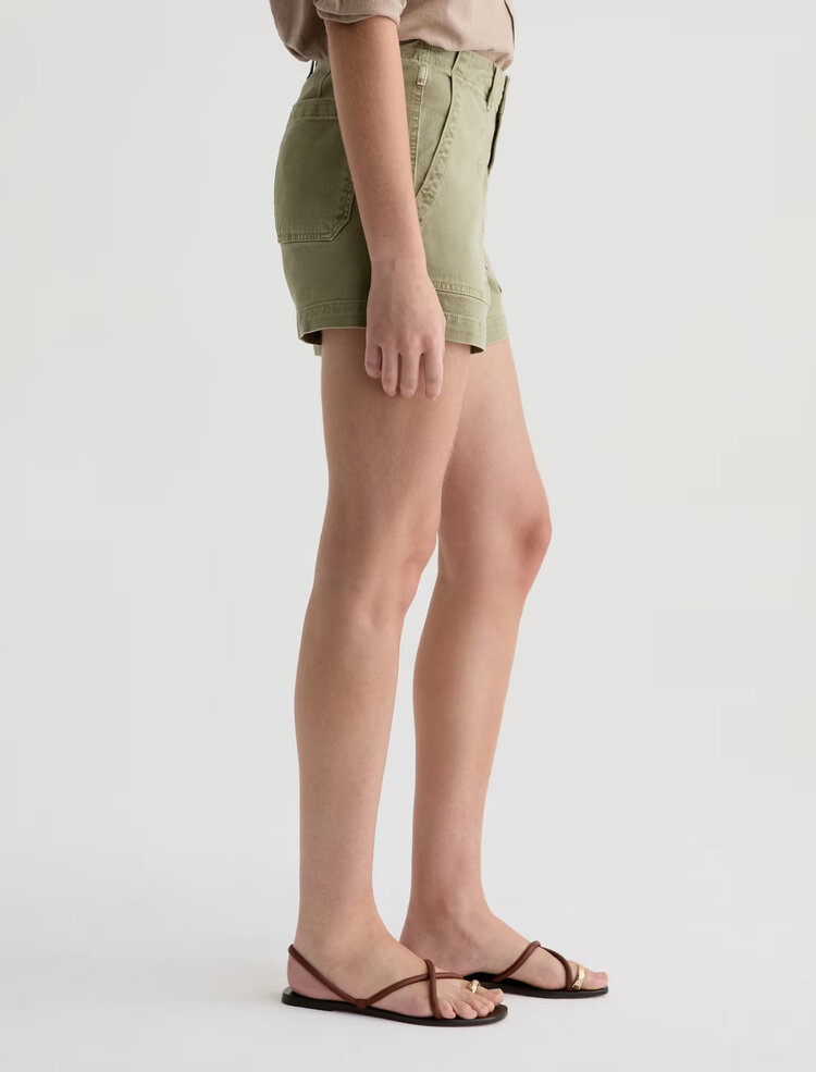 AG Denim Analeigh High Rise Short Sulfur Basil BSIL