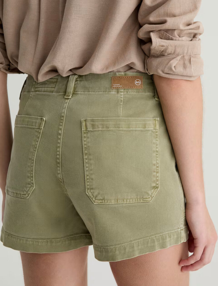 AG Denim Analeigh High Rise Short Sulfur Basil BSIL