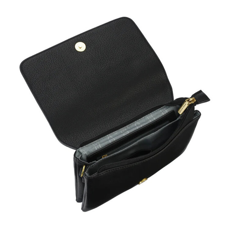 Pixie Mood Gianna Crossbody Black Pebbled