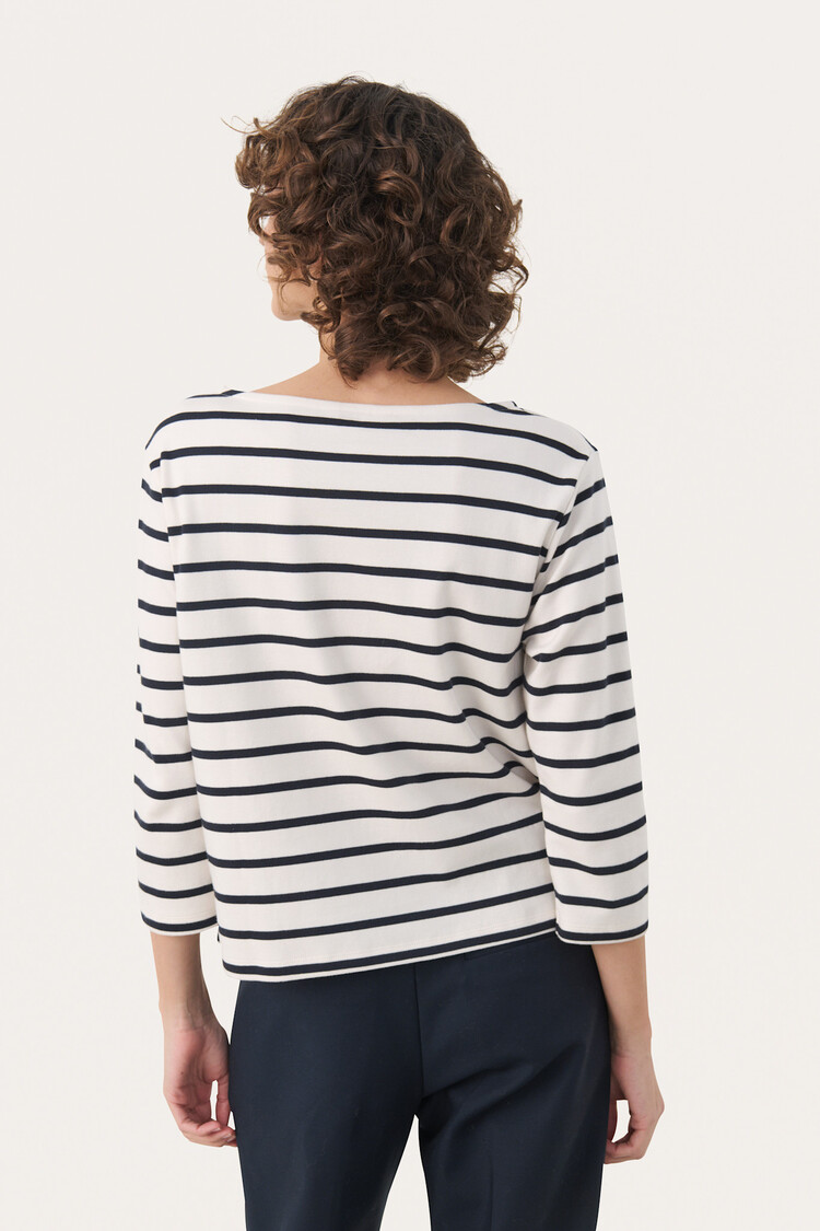 Part Two Nela T-Shirt Dark Navy Stripe