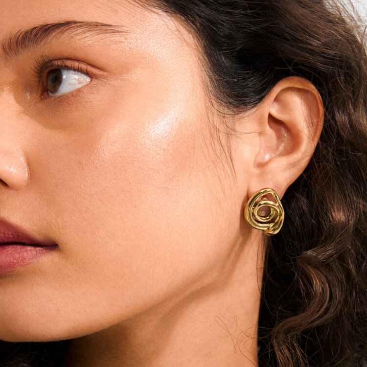 Pilgrim Jewellery UNFOLD Earrings Gold
