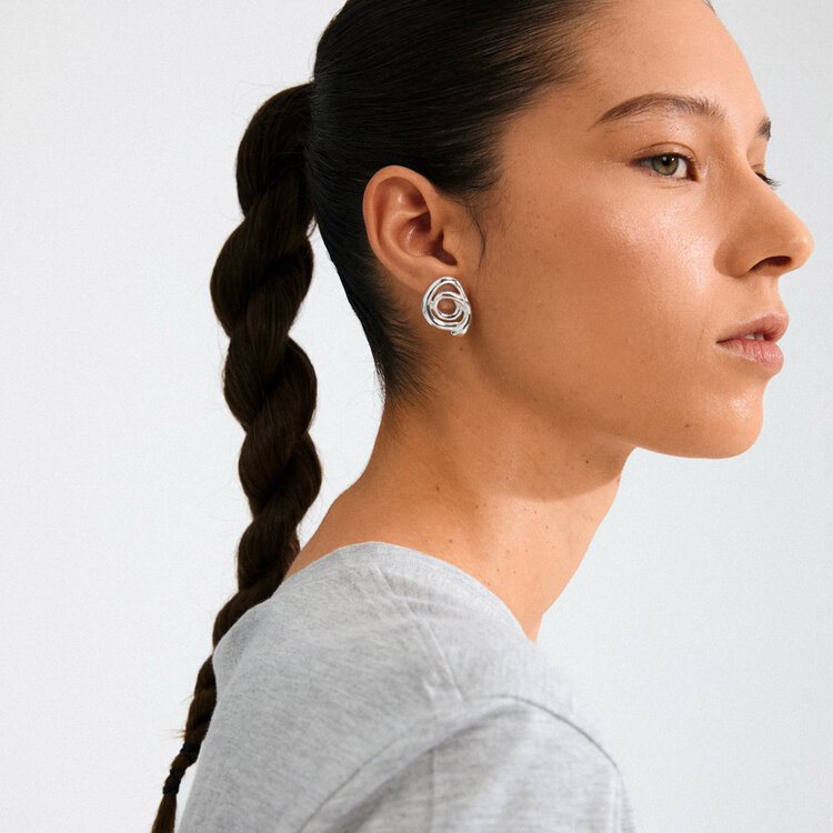 Pilgrim Jewellery UNFOLD Earrings Silver