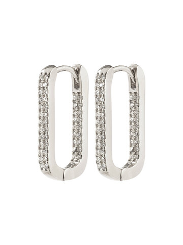 Pilgrim Jewellery PHASE Oval Hoops Silver