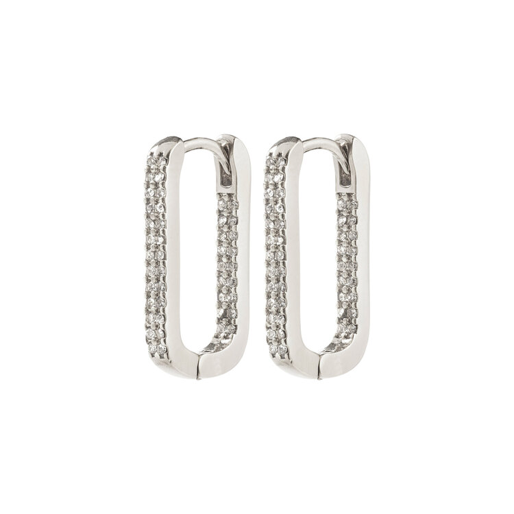 Pilgrim Jewellery PHASE Oval Hoops Silver