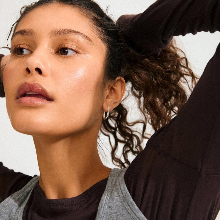 Pilgrim Jewellery PHASE Oval Hoops Silver