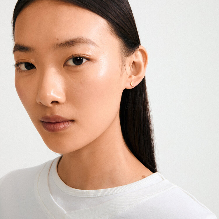 Pilgrim Jewellery BETWEEN Moon Earrings Gold