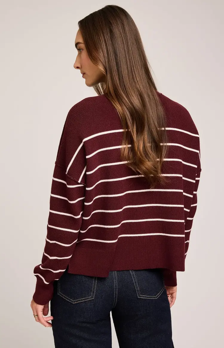Gentle Fawn Echo Pullover Merlot Stripe