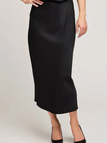 Gentle Fawn Bonnie Satin Midi Skirt Black